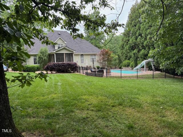 2012 Silverleaf Dr, Youngsville, NC 27596 - view of rear view of house