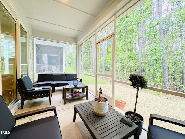 view of sunroom