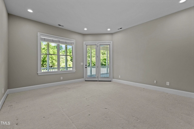 empty room with light carpet