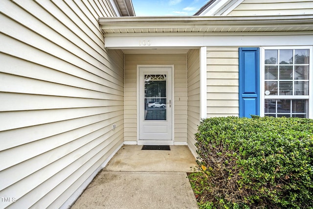 view of doorway to property