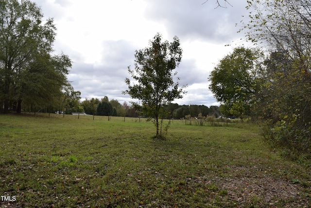 view of yard with a rural view