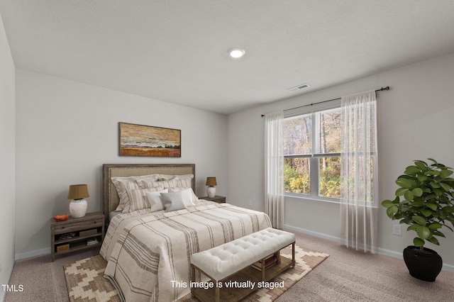 view of carpeted bedroom