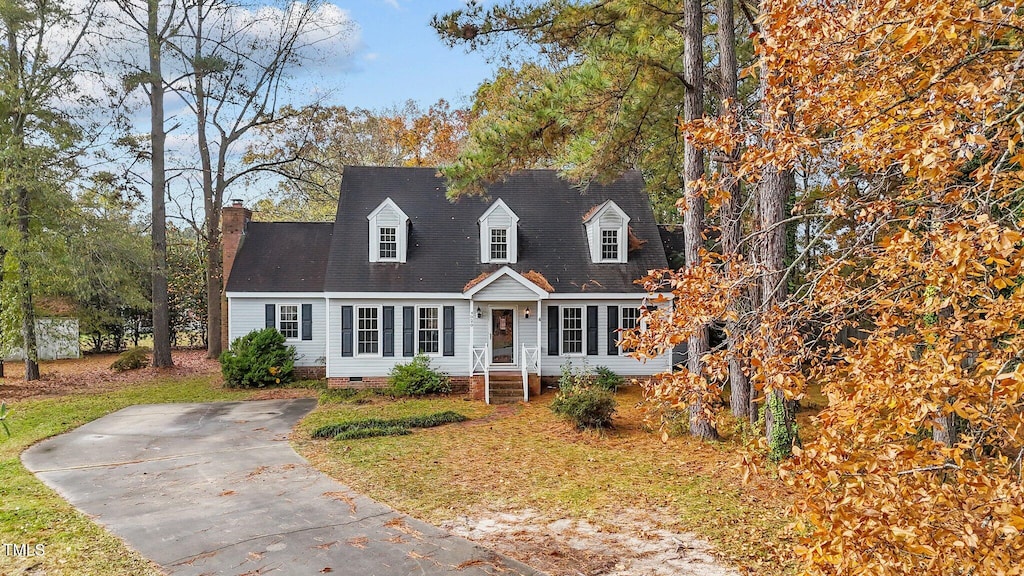 view of cape cod house