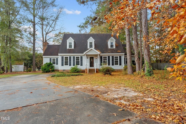 view of cape cod-style house