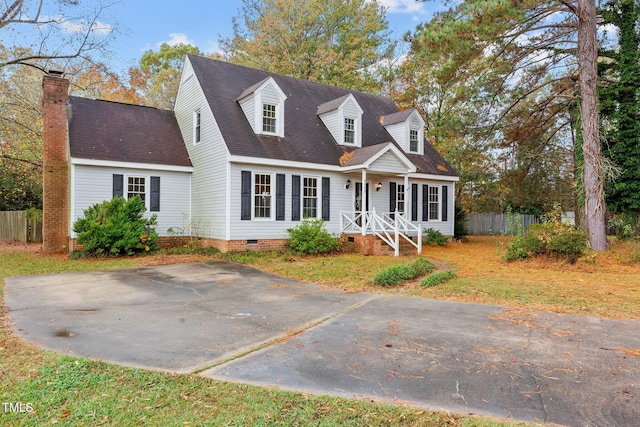 view of cape cod-style house