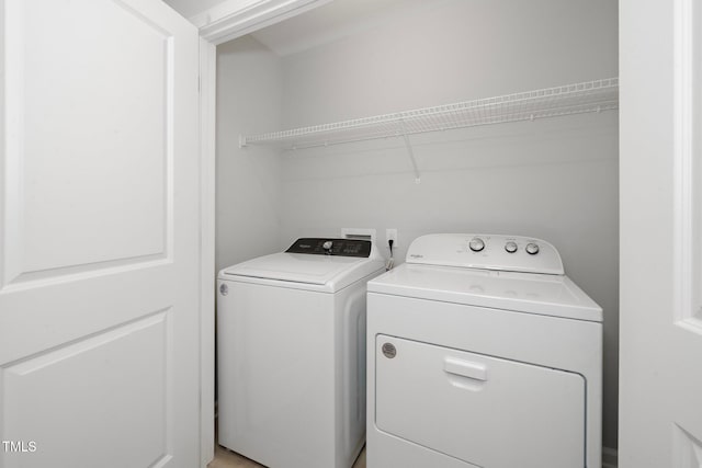 laundry room featuring washer and dryer