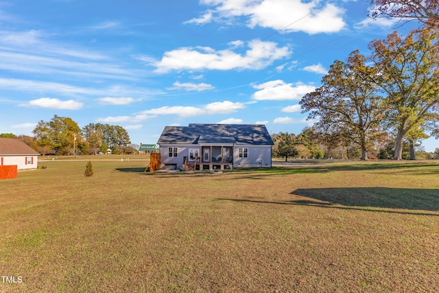 exterior space with a lawn