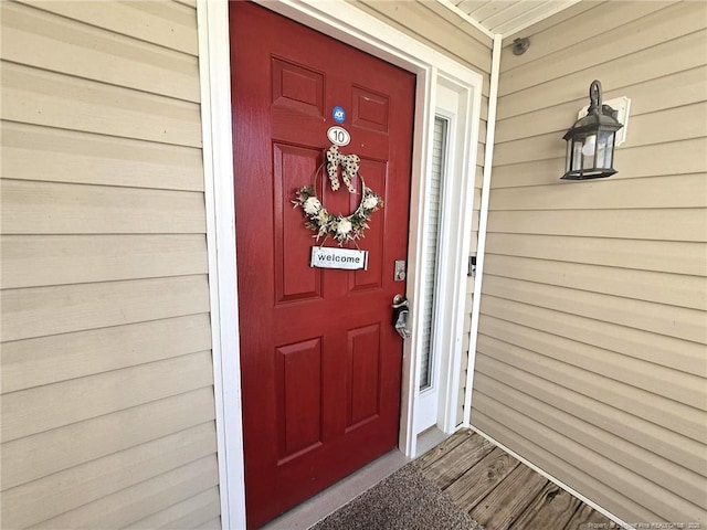 view of doorway to property