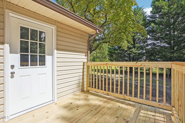 view of wooden deck