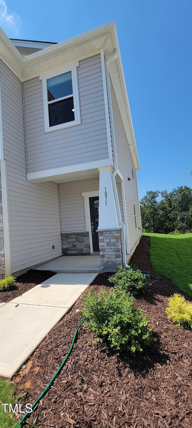 1071 Cherry Stem Rd, Haw River, NC 27258 - view of front facade with stone siding
