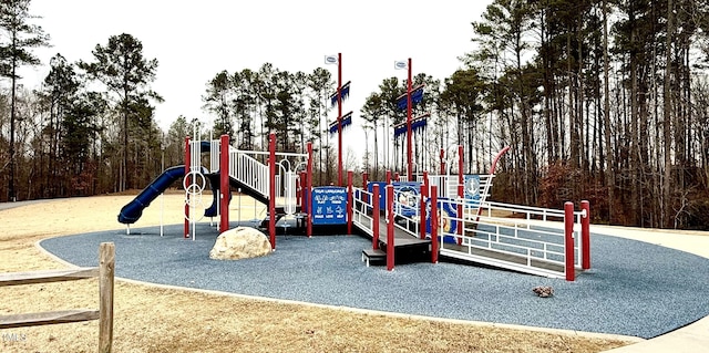 view of community jungle gym