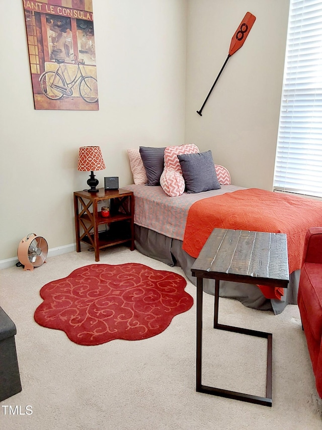 view of carpeted bedroom