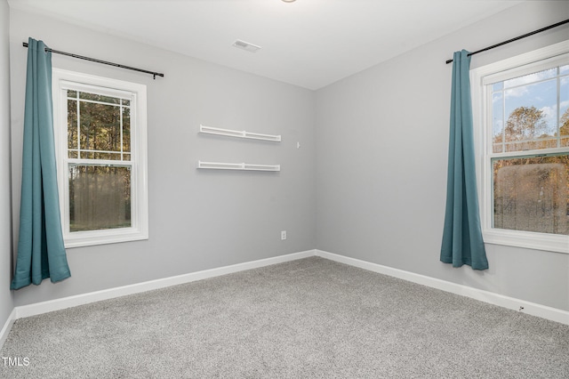 unfurnished room with carpet