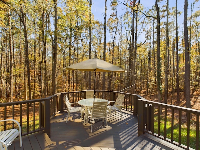 view of wooden terrace