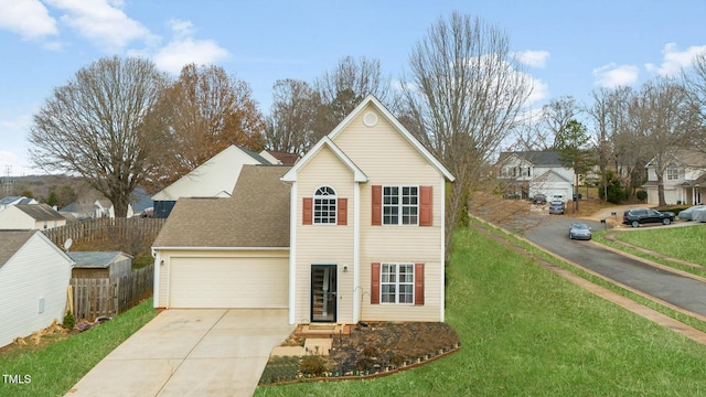 front facade with a front lawn