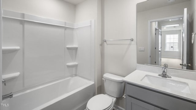 236 Holton St, Smithfield, NC 27577 - bathroom featuring toilet, vanity, and shower / tub combination