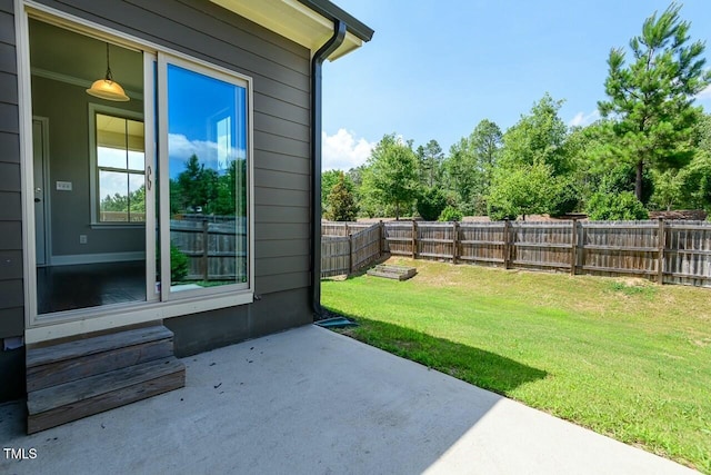 view of yard featuring a patio