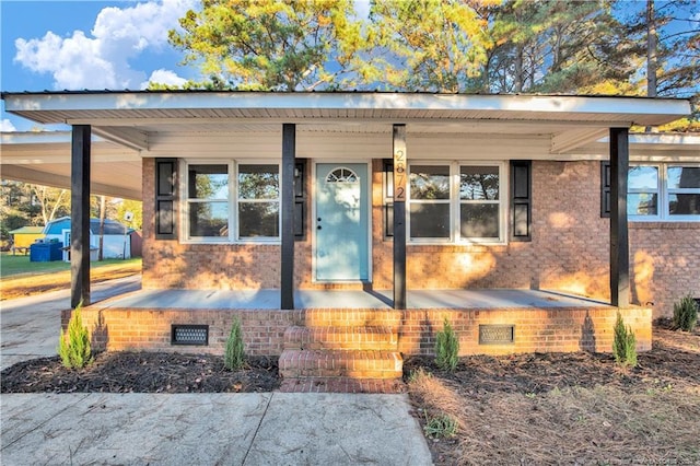 view of front of home featuring covered porch