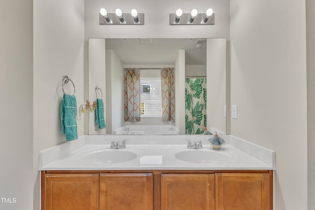 bathroom with vanity