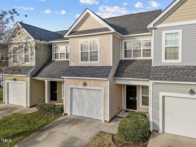 view of front facade with a garage