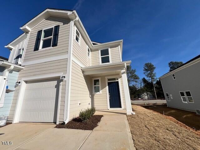 view of front of house with an attached garage