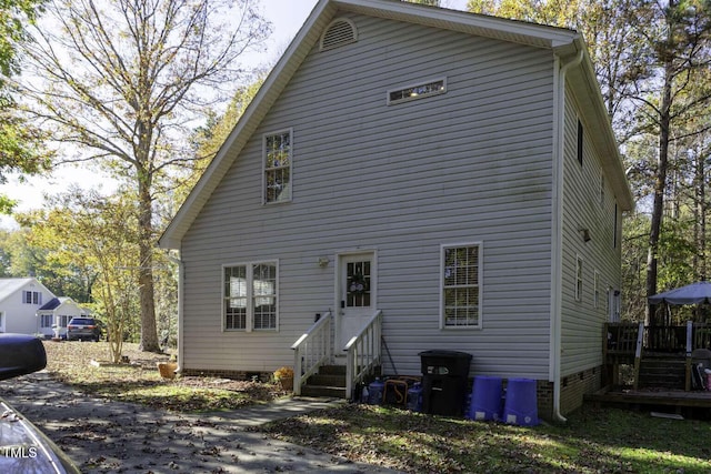 view of rear view of property