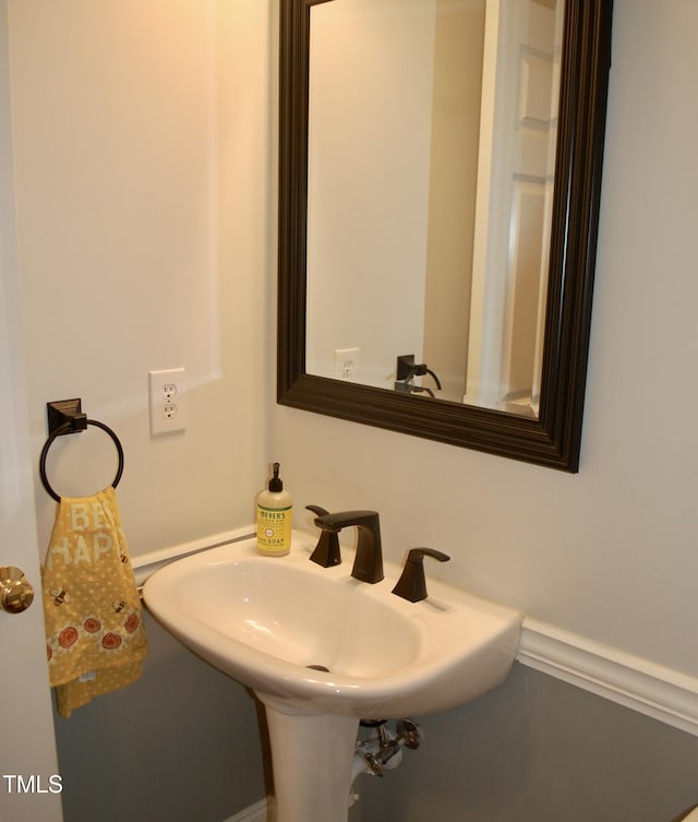 bathroom with a sink