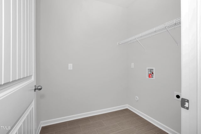 laundry area featuring hookup for a washing machine and electric dryer hookup