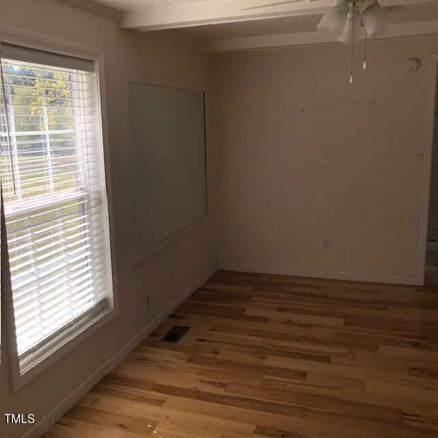 empty room featuring light hardwood / wood-style floors