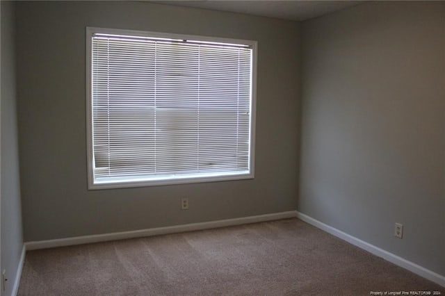 view of carpeted spare room