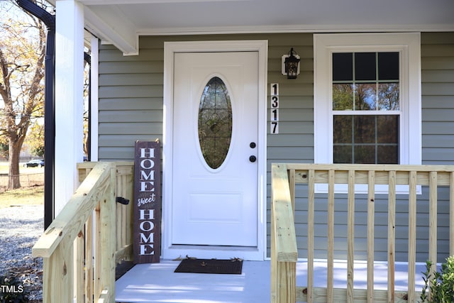 view of entrance to property