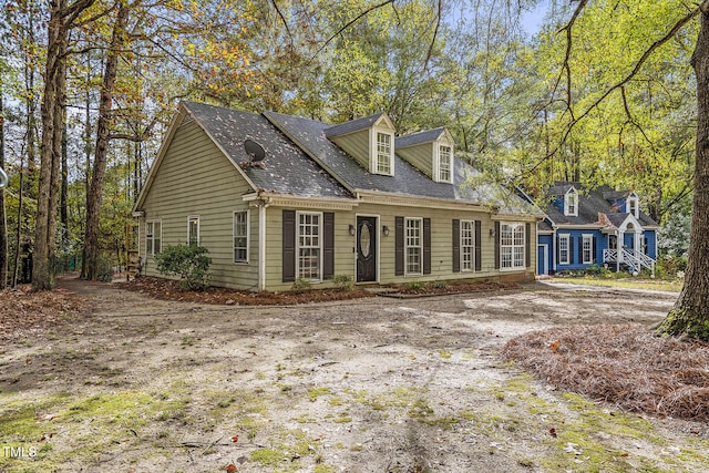 view of cape cod home