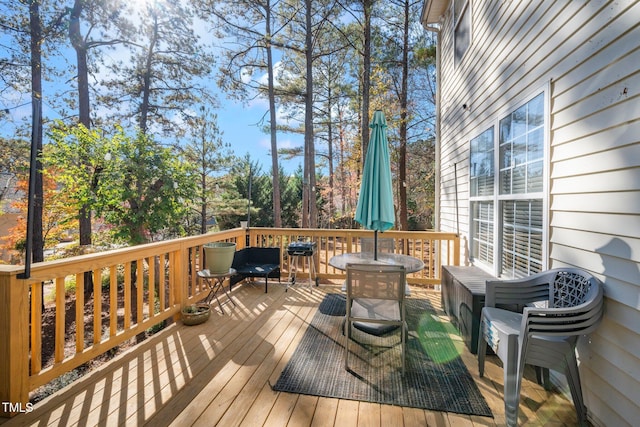 view of wooden deck