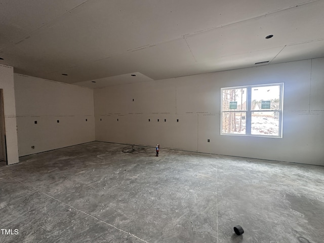 empty room with concrete floors