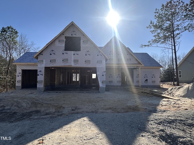 view of unfinished property