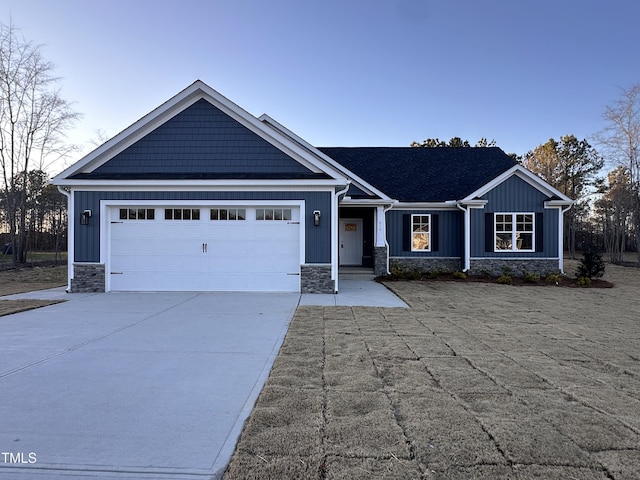 view of front of home featuring a garage