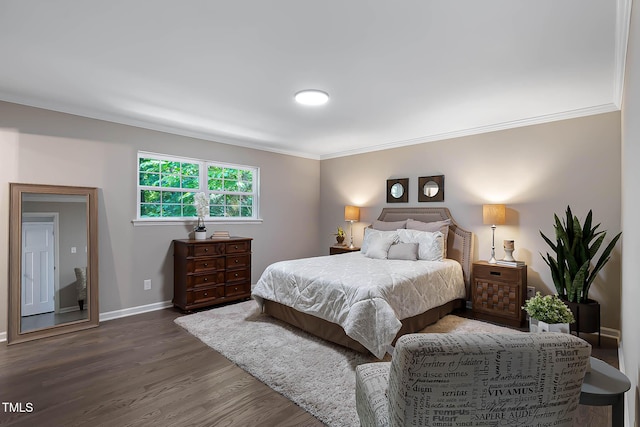 2704 Ross Rd, Durham, NC 27703 - bedroom with ornamental molding, wood finished floors, and baseboards