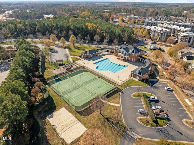 birds eye view of property