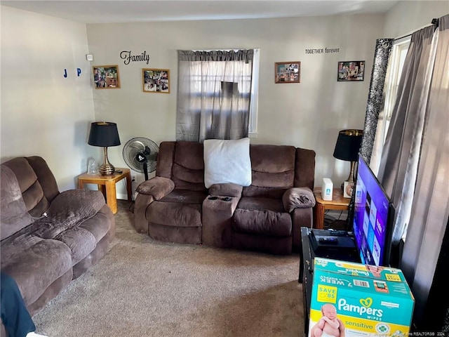 view of carpeted living room