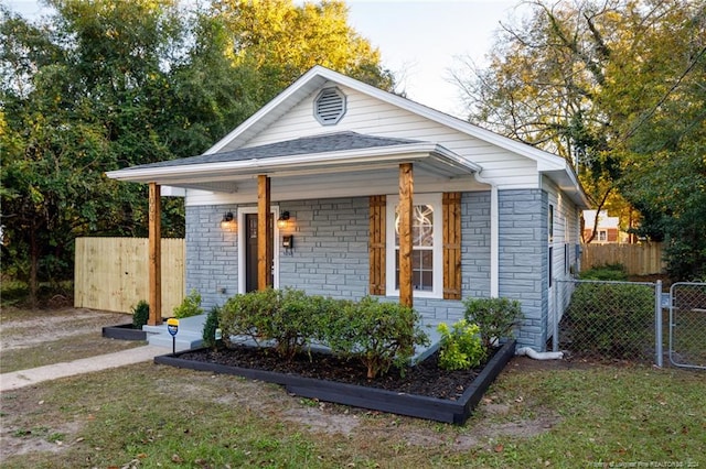 bungalow-style house with covered porch