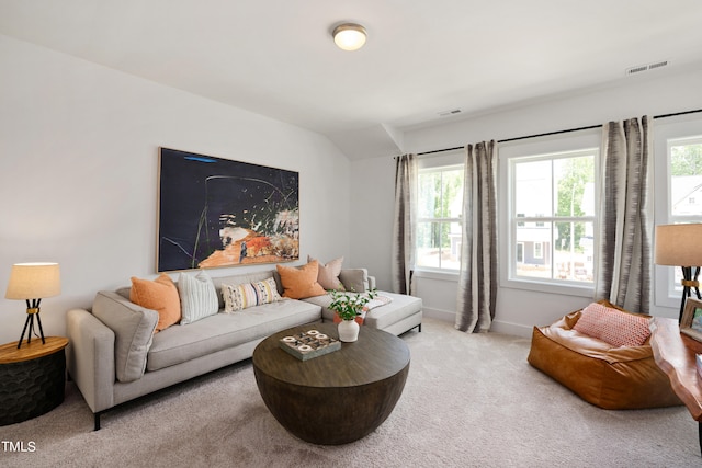 view of carpeted living room