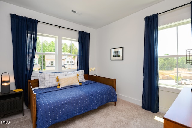 view of carpeted bedroom