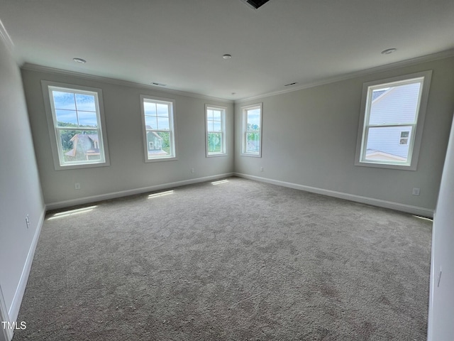 6044 Scalybark Rd, Durham, NC 27712 - carpeted spare room with crown molding and baseboards