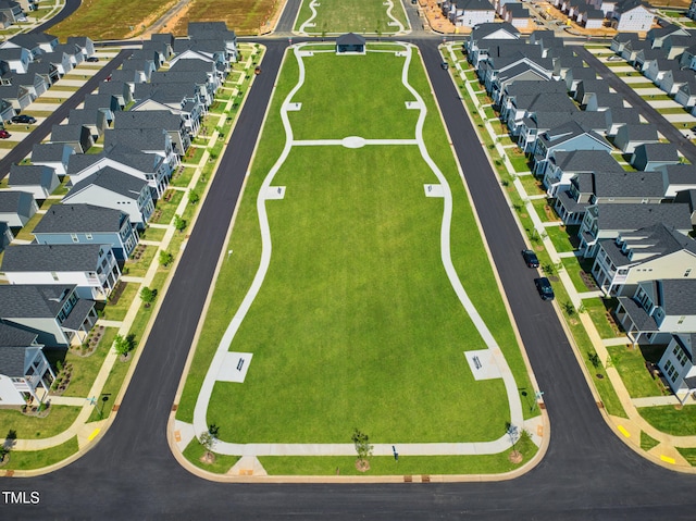 aerial view featuring a residential view