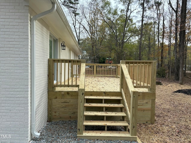 deck with stairway