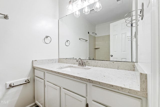 1321 Dylan Heath Ct, Raleigh, NC 27608 - full bathroom featuring vanity and a shower