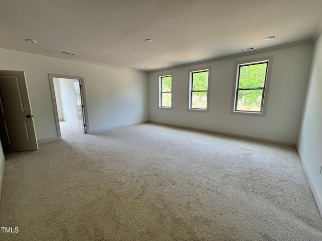 6040 Scalybark Rd, Durham, NC 27712 - carpeted spare room featuring crown molding and baseboards