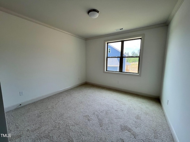 6040 Scalybark Rd, Durham, NC 27712 - empty room featuring ornamental molding, carpet floors, and baseboards