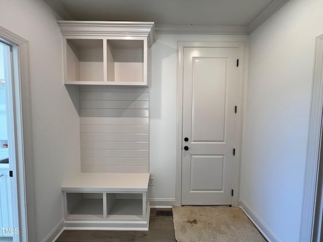 6040 Scalybark Rd, Durham, NC 27712 - mudroom with wood finished floors and baseboards