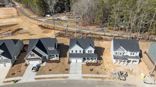 drone / aerial view featuring a residential view